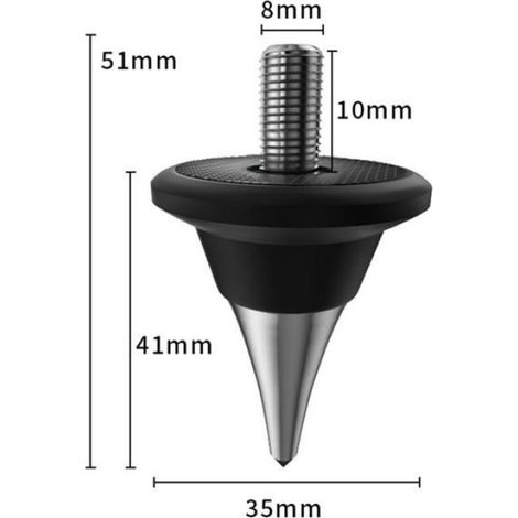 Coussinets De Stabilisation Haut-Parleur - Aluminium + Acier Inoxydable - Universel - 1 Pièce (1/5)