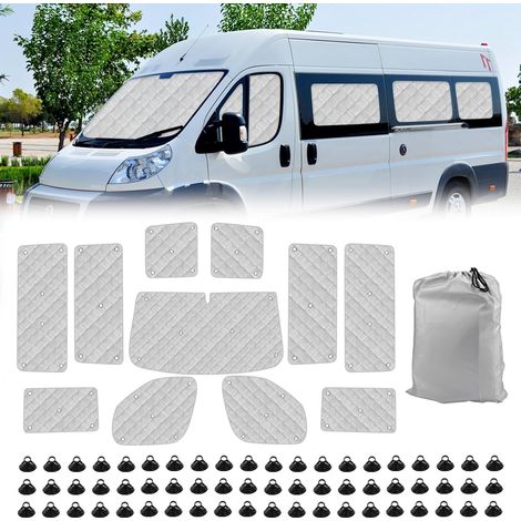 11Pcs Car Windshield Sunshade Replacement for Ducato/Boxer/Relay 2006-2023, Driver's Cab Thermal Mat Replacement Technology for Movano Nach 2021 (1/5)