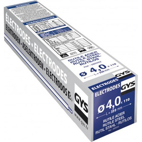 110 Electrodos de Rutilo de Acero Ø4,0 GYS - Estuche