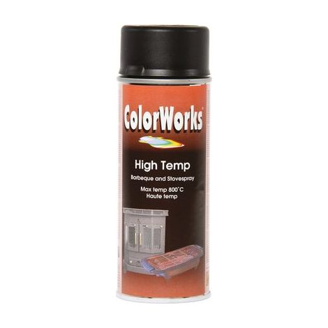 Peinture Haute Temperature Noire 400ml Colorworks (1/3)