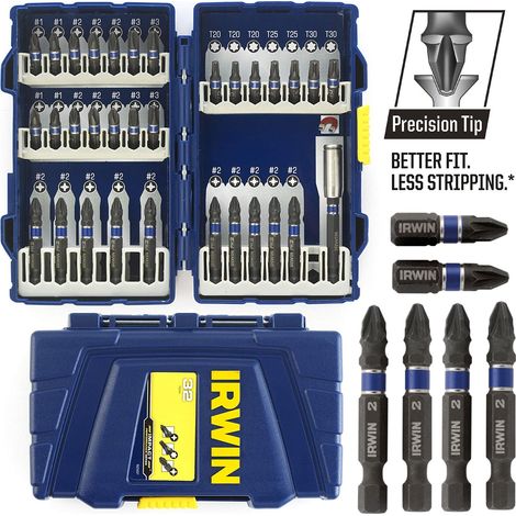 IRWIN Impact Screwdriver Bit Set, 32 Piece IRW1923437 (1/4)