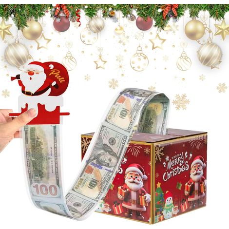 Tirelire Surprise Noël pour Trésorerie, Boîte Surprise Noël Cadeau, Noël Tirelire for Cadeau Cash d'argent, Surprenez Vos Proches avec des Cadeaux bricolés (1/5)