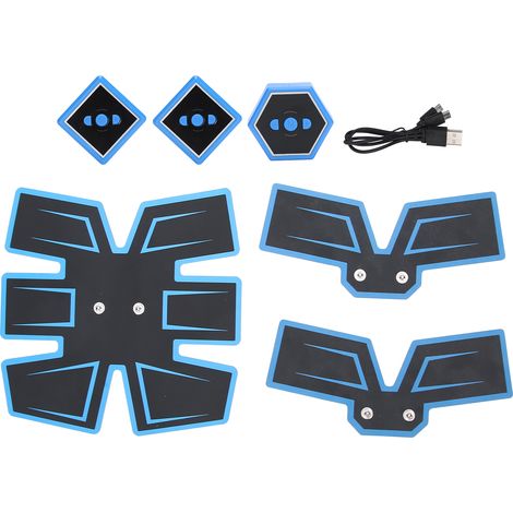 Patch Stimulateur Musculaire Abdominal EMS Intelligent, Autocollant Massage Musculaire Maison Connectée AFS‑301/2ABleu (1/5)