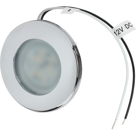 Plafonnier encastré LED 2,9 pouces pour camping-car, étanche IP66, blanc chaud 3000K, 12 V CC, pour bateau ou caravane (1/5)
