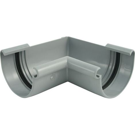 Marley Rinnenwinkel NW 125 mm, Innenecke, 90°, halbrund, grau Halbrunde Dachrinnen grau