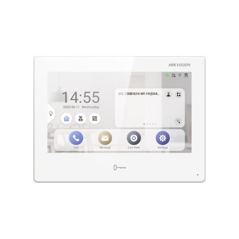 HIKVISION DS-KH9310-WTE1 B Interphone vidéo d'intérieur avec écran Tactile 7 (305303165) (KH9310WTE1B)