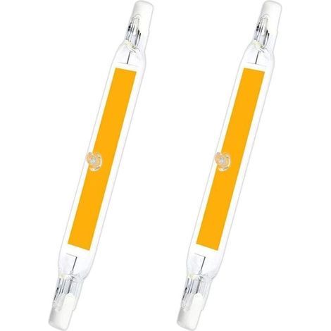 R7S LED 78 mm 5 W Warmweiß 3000 K 500 lm, lineare COB-Lampe, Ersatz für 40-50 W Halogenlampen, für Mini-Projektoren oder Wandleuchten, nicht dimmbar, 2er-Pack (1/4)