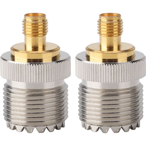 Adaptateur coaxial RF UHF femelle S0239 vers SMA F, 2 pièces