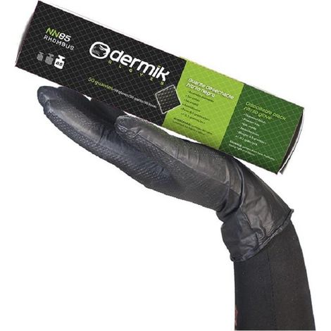 guante de nitrilo negro. sin polvo. ambidiestro. talla m. cat iii. 50 unidades - tomas bodero t/guante talla m-8 t/guant t/guante talla m-8