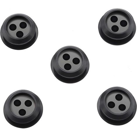 Joint de réservoir carburant 3 trous V137000030 en caoutchouc noir Ø25mm pour débroussailleuse – lot de 5 (1/4)