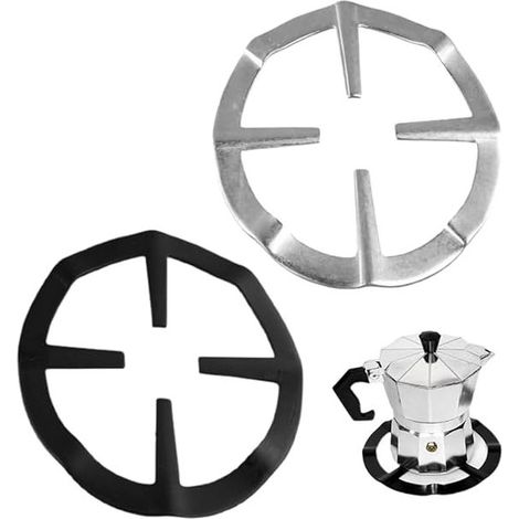 Supports en Fonte pour Moka, 2 pièces Réducteur de Gazinière, Diffuseur de Chaleur pour Cuisinière à Gaz (1/5)