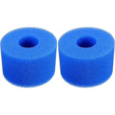 Esponja de filtro tipo S1, cartucho de filtro de espuma reutilizable y lavable para piscinas, acuarios y spas Intex tipo S1 (2 unidades) (azul) (1/5)