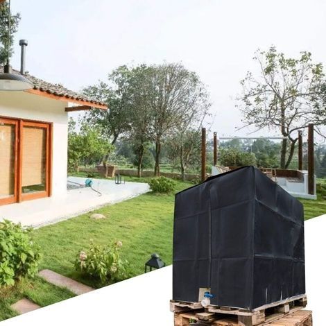IBC-Wassertankabdeckung 1000L 210D Regenwassertankbehälterabdeckung mit winddichtem Reißverschluss, UV-beständig, reißfest, T-Audace (1/4)