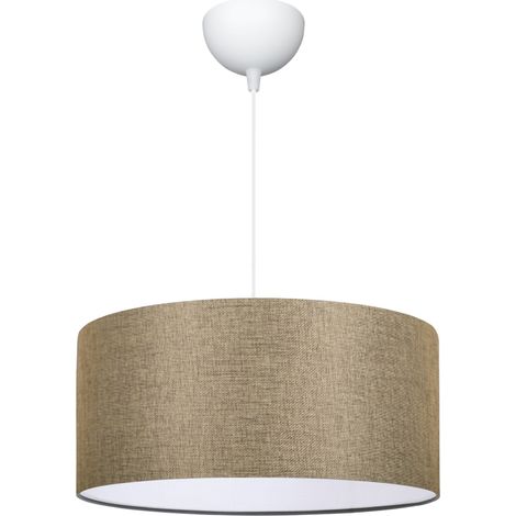 Lustre lampe lumière suspendu suspension E27 70 x 38 cm beige (1/2)