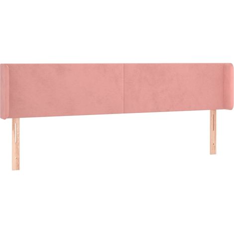 Maison Exclusive - Kopfteil mit Ohren Rosa 163x16x78/88 cm Samt