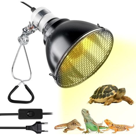 Lampe Chauffante Tortue, Lampe Chauffante Terrarium pour Reptiles, Douille E27, 200W Lampe Tortue pour Terrariums et Aquariums (1/5)