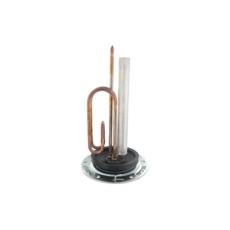 Resistenza blindata con piastra anodica e guarnizione tipo Kreb, monofase, potenza 2200W. Adattabile su Fleck.