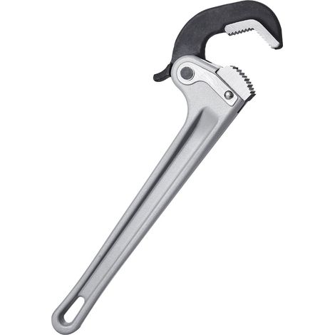 Clé à pipe en aluminium 14", mâchoires auto-réglables, poignée ergonomique, légère et facile à transporter, idéale pour plomberie et réparations auto. (1/5)