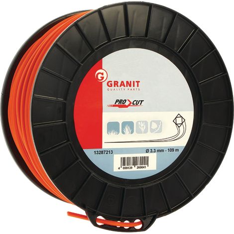 Filo da taglio in nylon Pro Cut, a 4 angoli, 3,3 mm, 109 m (1/2)