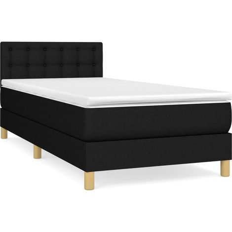 Maison Exclusive - Boxspringbett mit Matratze Schwarz 80x200 cm S