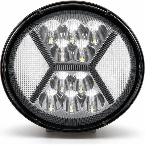 Phare de Travail LED Rond 39 LED avec Lumière Blanche et Anneau Bleu pour Voiture, Moto et Chariot Élévateur (1/5)