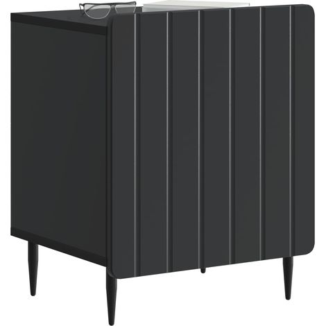 Maison Exclusive - Nachttisch 2 pcs Schwarz 43 x 34,5 x 52 cm Hol