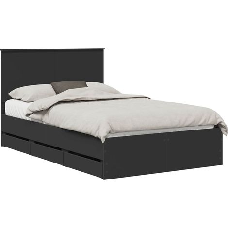 Maison Exclusive - Struttura del letto Nero 120 x 190 cm Legno Ingegnerizzato