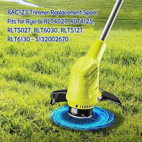 Bobine de Fil pour Ryobi RAC123 5132002670 débroussailleuse, 1,6 mm x 8,3 m Bobine de Fil de Rechange pour RLT4027 RLT4125, RLT5027, RLT6030, RLT5127, RLT6130 (8 bobines + 2 Couvercle) (1/5)