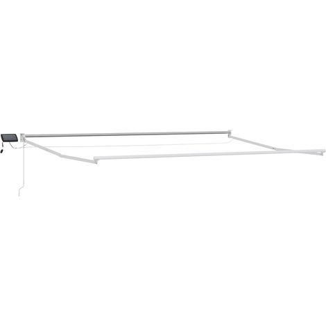 Electric Retractable Awning Frame White 4 x 2 m Aluminium vidaXL