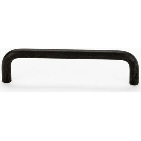 Poignée de meuble design, distance entre les trous 96 mm, pour cuisine, salle de bain, étagère, alliage d'aluminium, noir, 2 pièces (1/5)