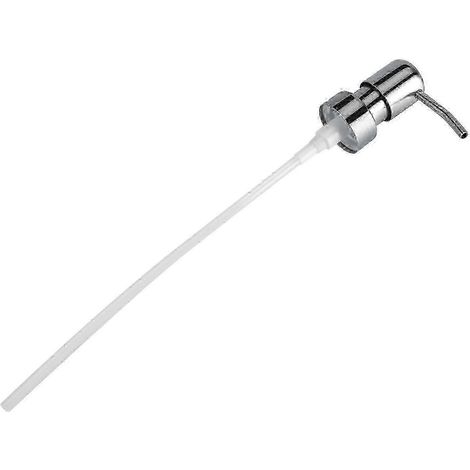 Pompe à savon et shampoing Smedbo 2025 en acier inoxydable, finition argent/blanc (1/5)