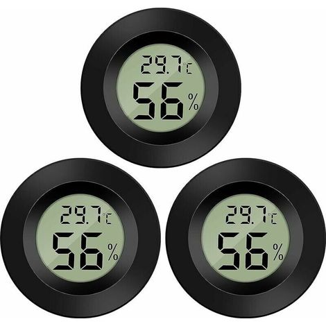Mini Digital LCD Thermomètre Hygromètre, Thermomètre ,Portable Thermo Hygromètre Indicateur , Température Humidité -5070℃ 20%99% RH (3 PCS ) (1/5)