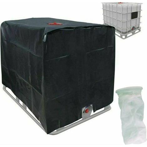 Housse de protection solaire pour citerne pluviale. Housse de protection 1000 L Ibc Noir (1/4)