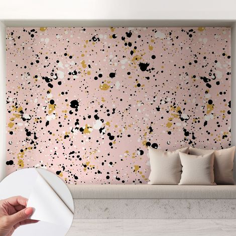Papier peint adhésif décoratif avec colle pour salon chambre et bureau Installation rapide Taches artistiques 208x146 cm (1/5)