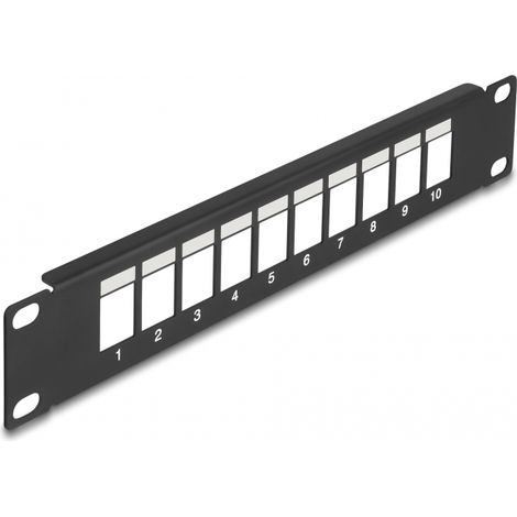 Delock Panel de conexiÃ³n Keystone de 10 de 10 puertos en negro