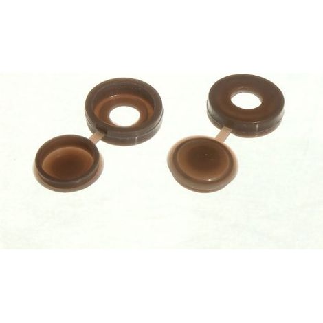 Lot de 24 cache-vis à charnière marron pour vis n° 6/8 – Polyvalent et fonctionnel (1/2)