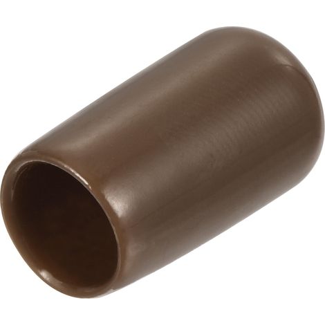 15pcs Embouts en Caoutchouc, 12 mm ID Vis Filetage Protecteur en PVC Embouts de Protection Flexible pour Tube Métallique, Câbles, Fils, Tige, Écrou et Cache Boulon, Brun (1/5)