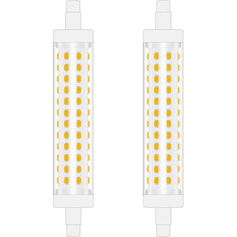 118mm R7S Ampoule LED 10W Blanc naturel 4000K linéaire projecteur à double extrémités remplacement de l’ampoule halogène 100W parfait pour chambre, salle de bain Non-Dimmable 2pcs (1/5)