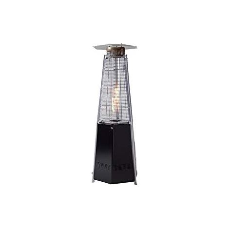 STUFA GAS GPL PIRAMIDE ESAGONALE + RUOTE DOMUS - NERO KW 5/12 CM 48X48 H.CM 195 - 1 pezzo (1/5)