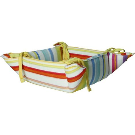Brandani Aria cestino pane cotone multicolor righe sfumate