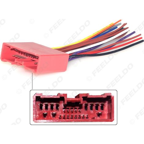 Compatible avec le faisceau de câblage de mise à niveau du système audio Mazda 2/3/5/6/CX7/CX9-RX8 Axela CX5 avec broches complètes.