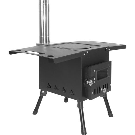 GARRYFIZH Réchaud à bois de camping pliable, adapté à la randonnée en plein air (1/5)