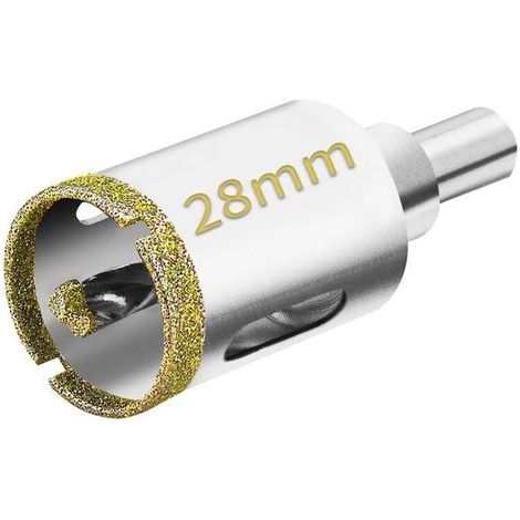 28-mm-Diamant-Lochsäge mit Zentrierführung, Fliesenlochsäge mit Diamantbeschichtung, Diamantkernbohrer für Glas, Fliesen, Keramik, Marmor, Granit (1/5)