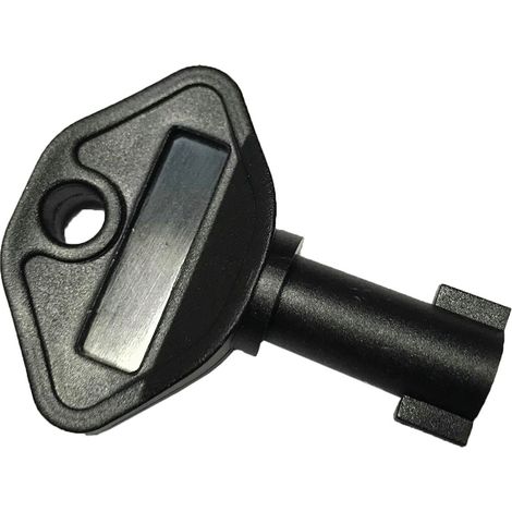Rs Pro – Clé pour verrou quart de tour – Longueur 100mm – Couleur noir – Pour verrouillage sécurisé – Usage professionnel