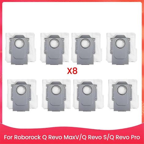 Aspirateur Sac à poussière Fit pour Q MaxV/Q S/Q Pro pièce détachée Large Capacity Sac à poussière de remplacement 8PCS (1/5)