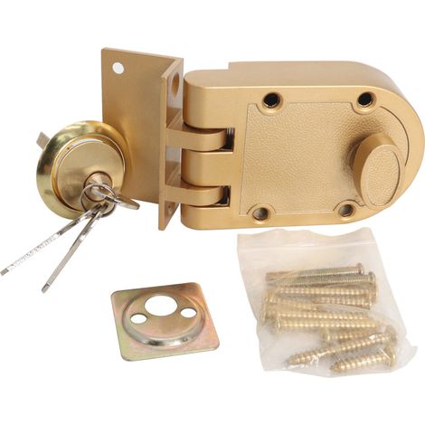 Générique Serrures de quincaillerie de Porte Top-monocylindres Rim Serrures de Porte avec détrompeur Nuit Porte Porte d'entrée (1/5)