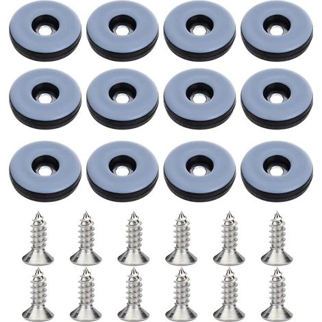 Lot de 16 patins de chaise à clouer, ronds de 22 mm, en feutre, pour protéger les pieds de table et de chaise (1/5)