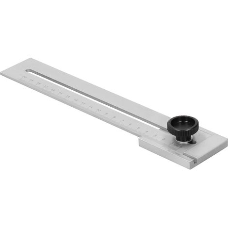 Lochanreißlineal 0200 mm, Anreißnadel für Holzbearbeitung, durchgestrichenes Werkzeug, Tischler-Markierungslinie, Messlehre (1/5)