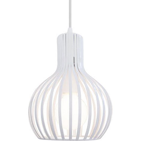 Suspension industrielle vintage , luminaires style retro lustre plafonniers lampe cuisine salon salle à manger chambre, Ø20cm - 1pcs Blanc BLOW (1/5)