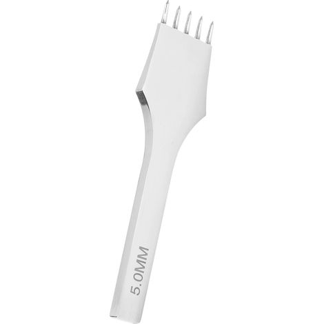 Poinçon rotatif 5 pointes acier pour perçage cuir, outil reliure et maroquinerie DIY (5mm) (1/5)
